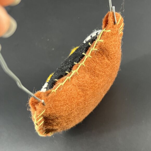 Halloween Felt Black Cat Wall Door Hanging Ornament Hand Stitched Folk Art - Picture 11 of 13